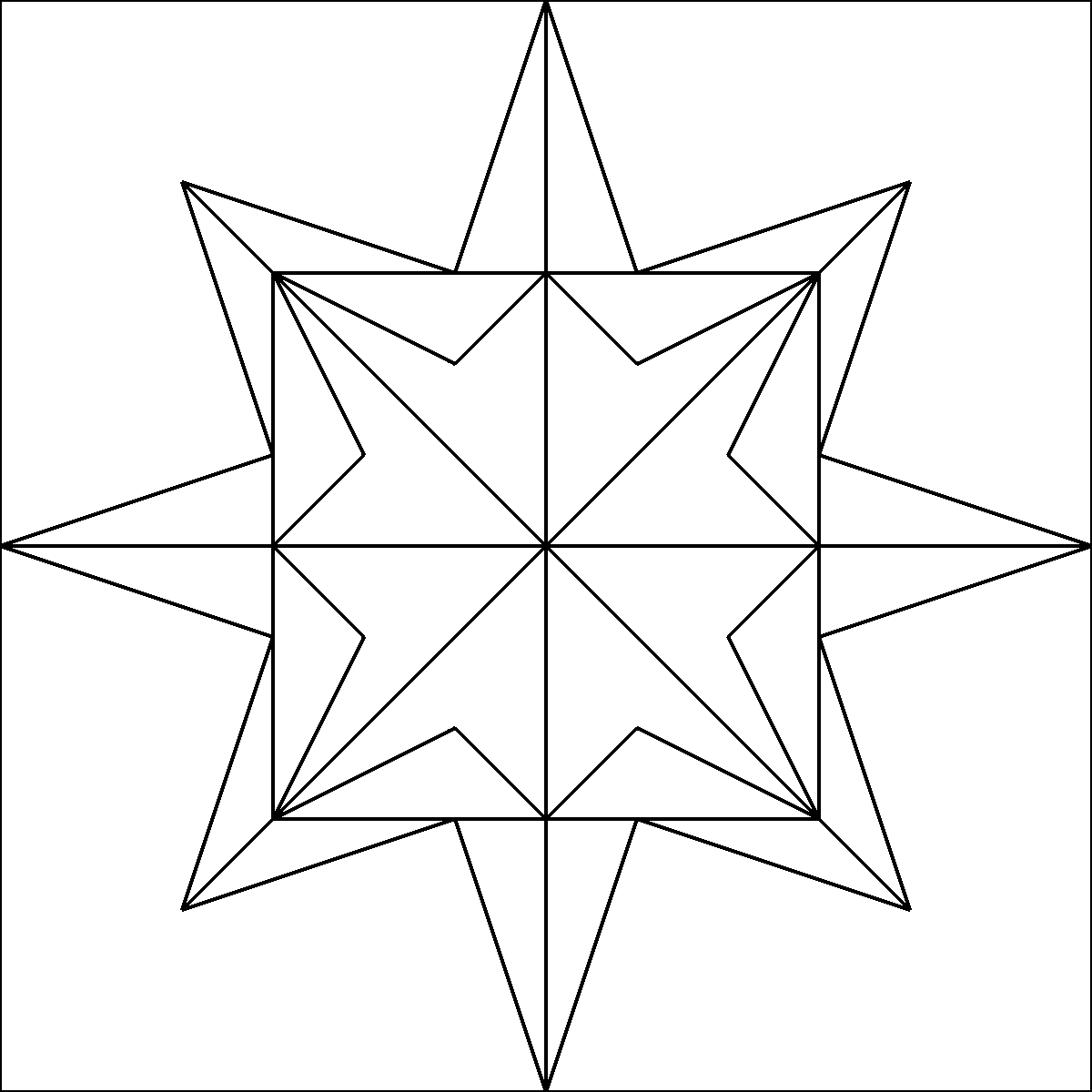 Pattern 177, Blazing Star barn quilt pattern thumbnail